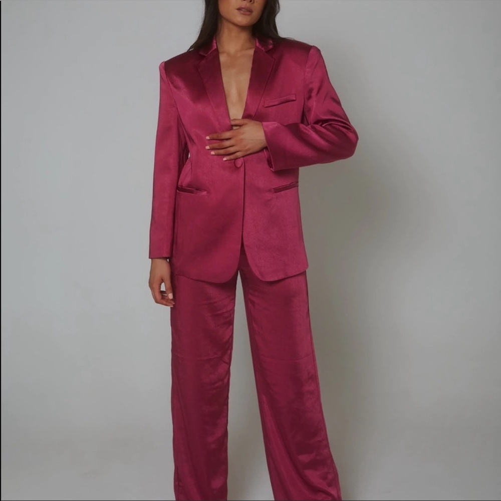 SLA Olivia Blazer and Pants - Pink - Size S